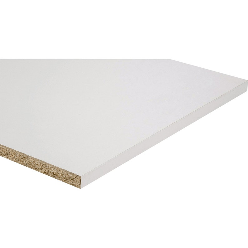 Panneau d'aggloméré mélaminé 244x122cm Epaisseur 16mm blanc givré